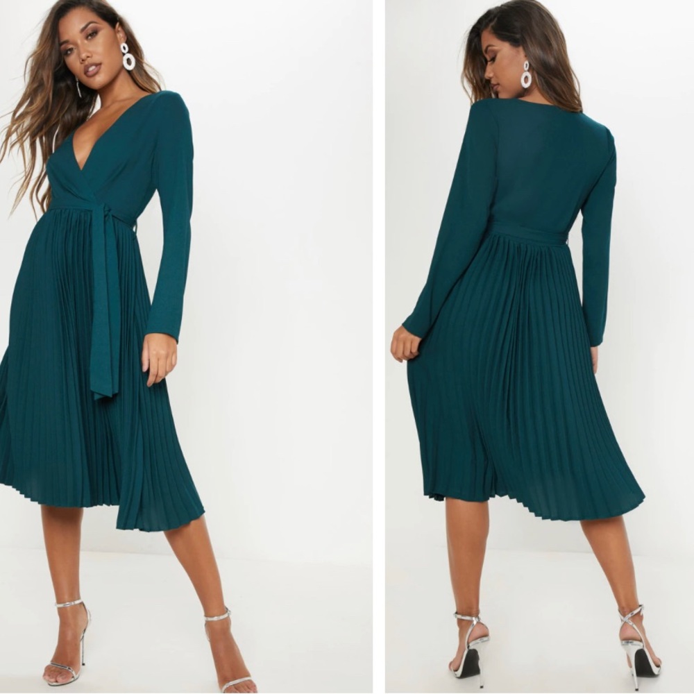 Emerald Green midi dress